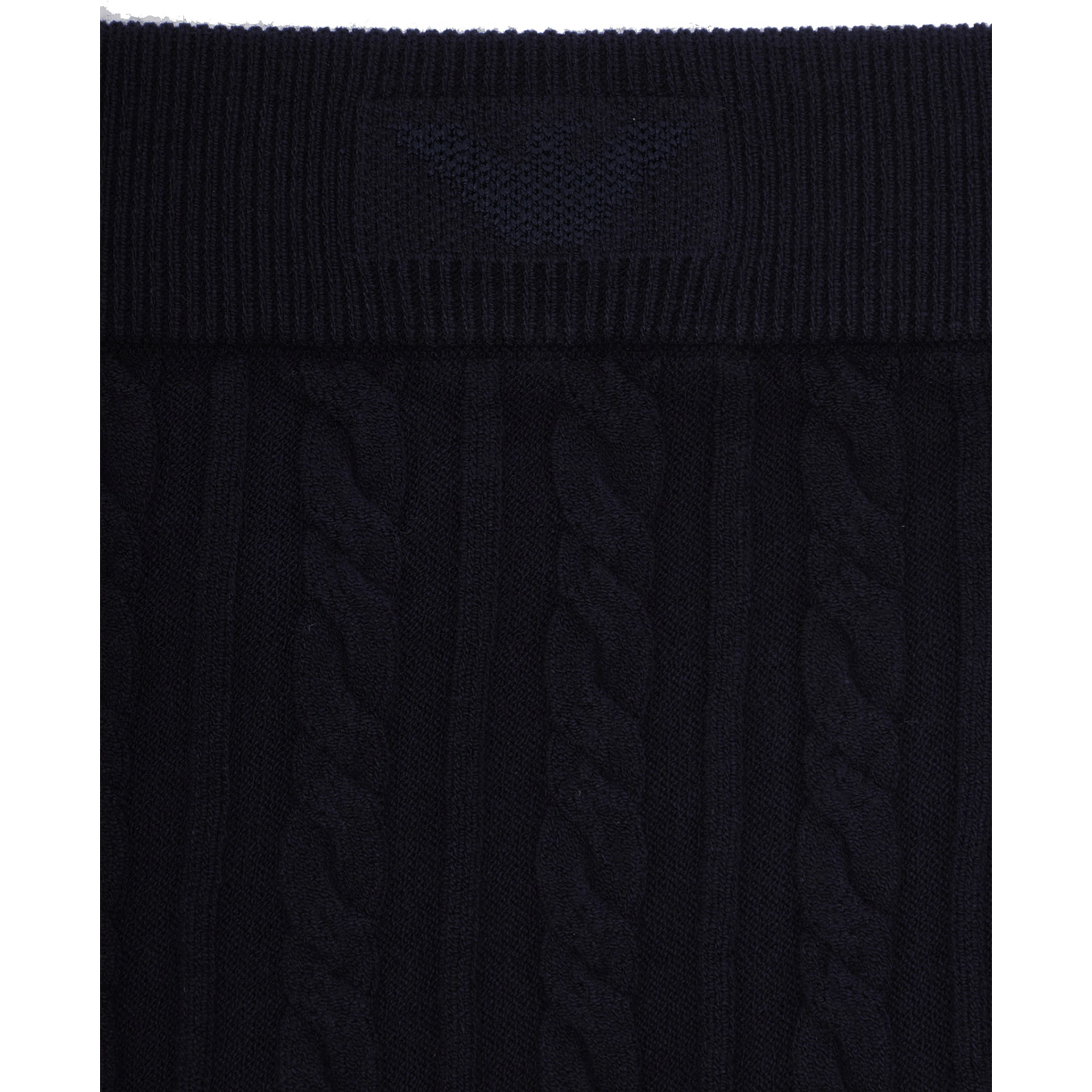 Blue Skirt with ribbed design in blend wool girl