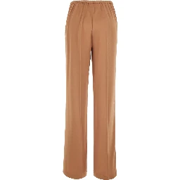 Pink Pants with elasticated waist and two side pockets in Blend viscose for women