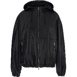 Jacket TANNER with Tech Fabric details and black color for men