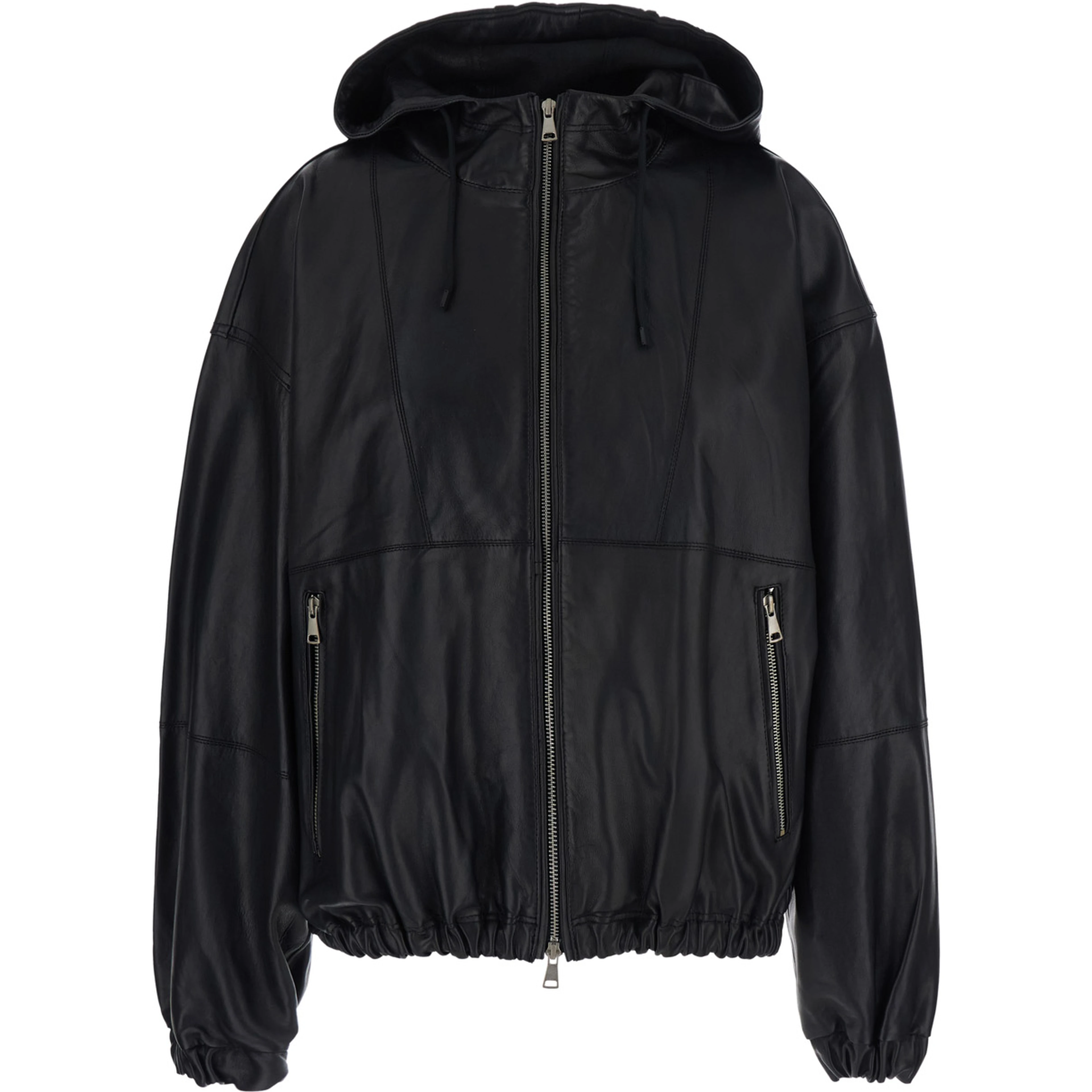 Jacket TANNER with Tech Fabric details and black color for men