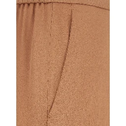 Pink Pants with elasticated waist and two side pockets in Blend viscose for women