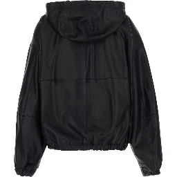 Jacket TANNER with Tech Fabric details and black color for men