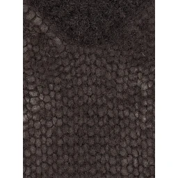 Brown Sleeveless top with V-neck and Monile detail in Blend wool for women