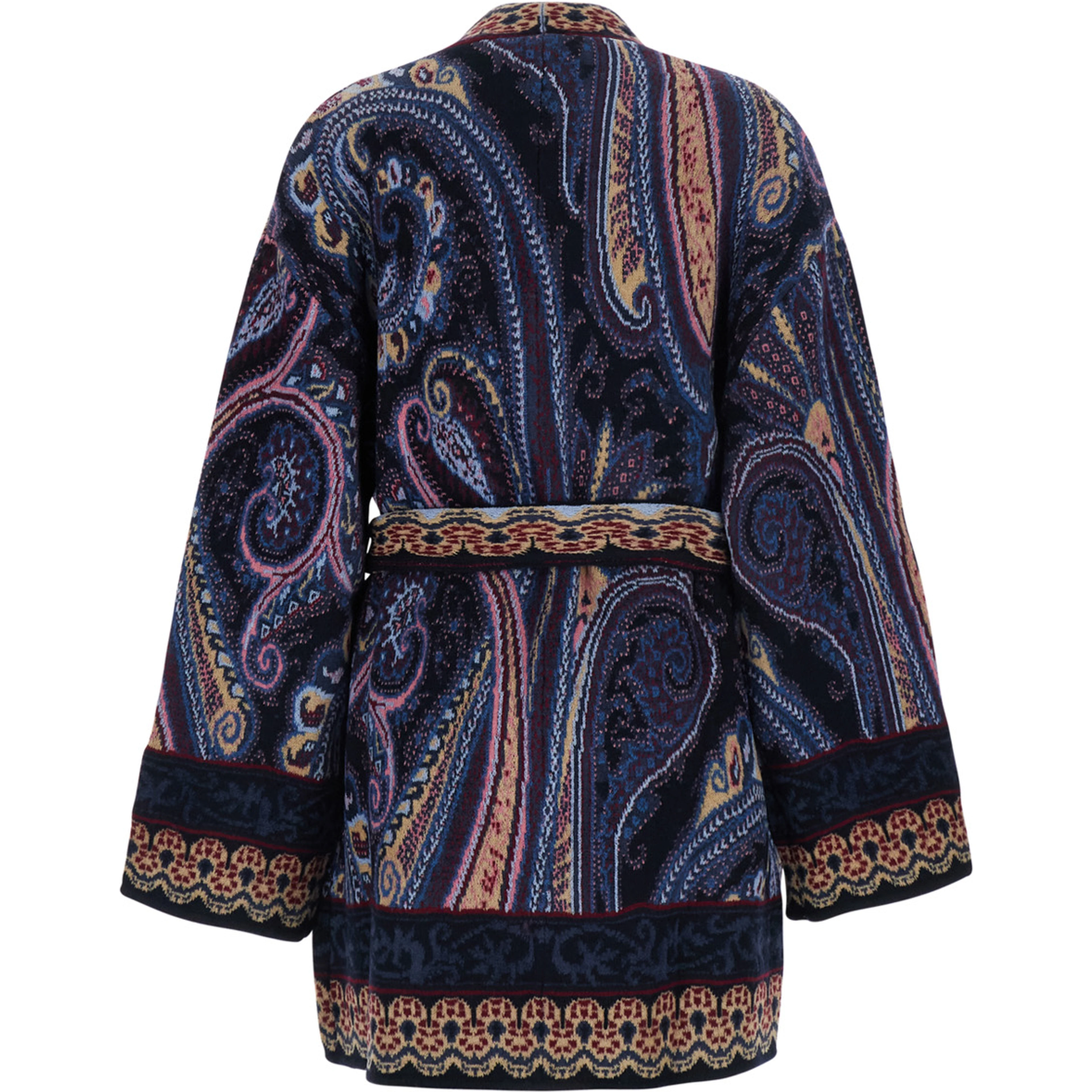 Multicolor Cardigan with V-neck and all-over print in Blend wool for women
