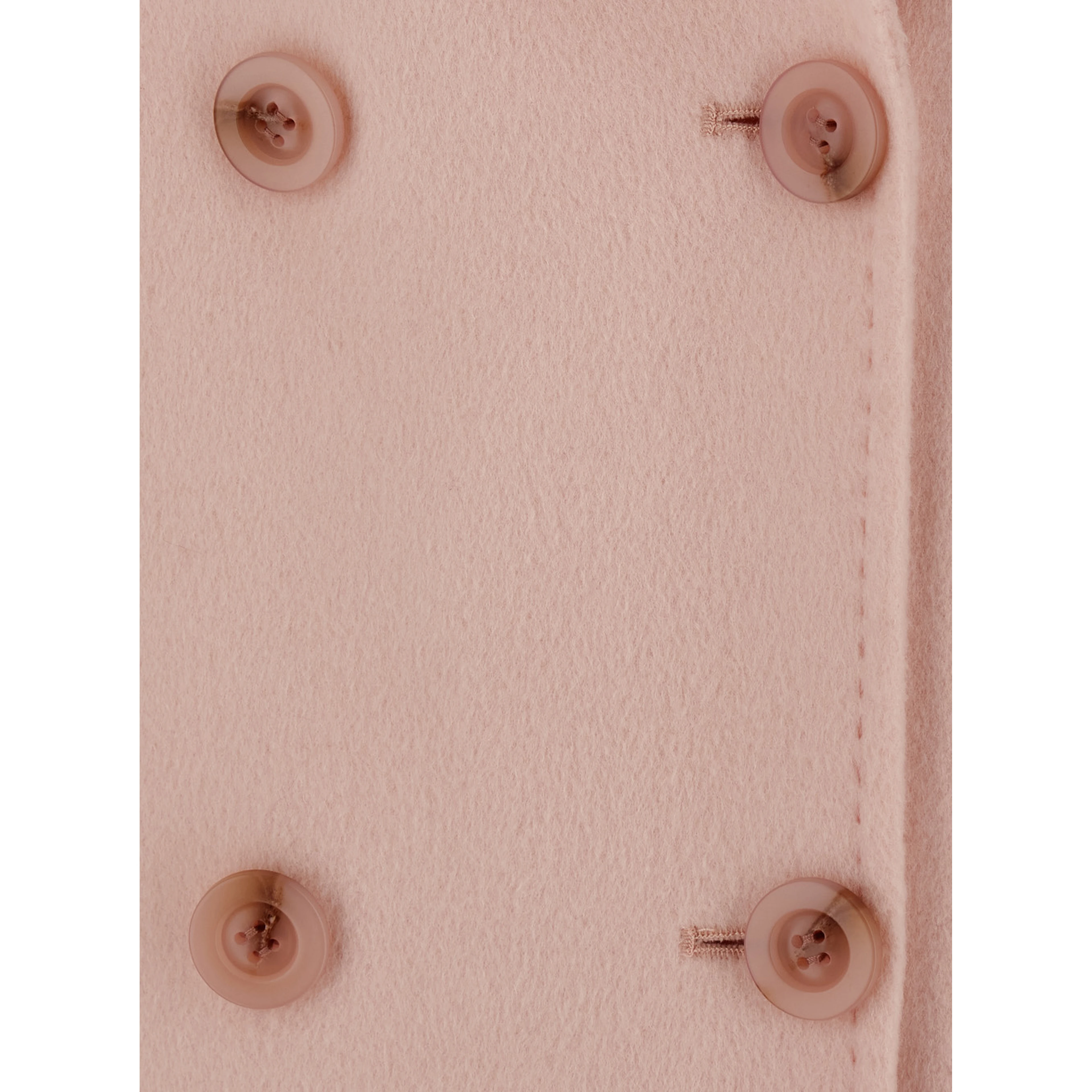 Pink double-breasted coat with classic lapels in wool women