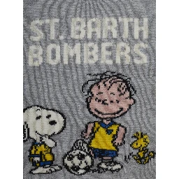 Douglas Crewneck Jaquard Sweater Snoopy Football in grey fabric for Boy
