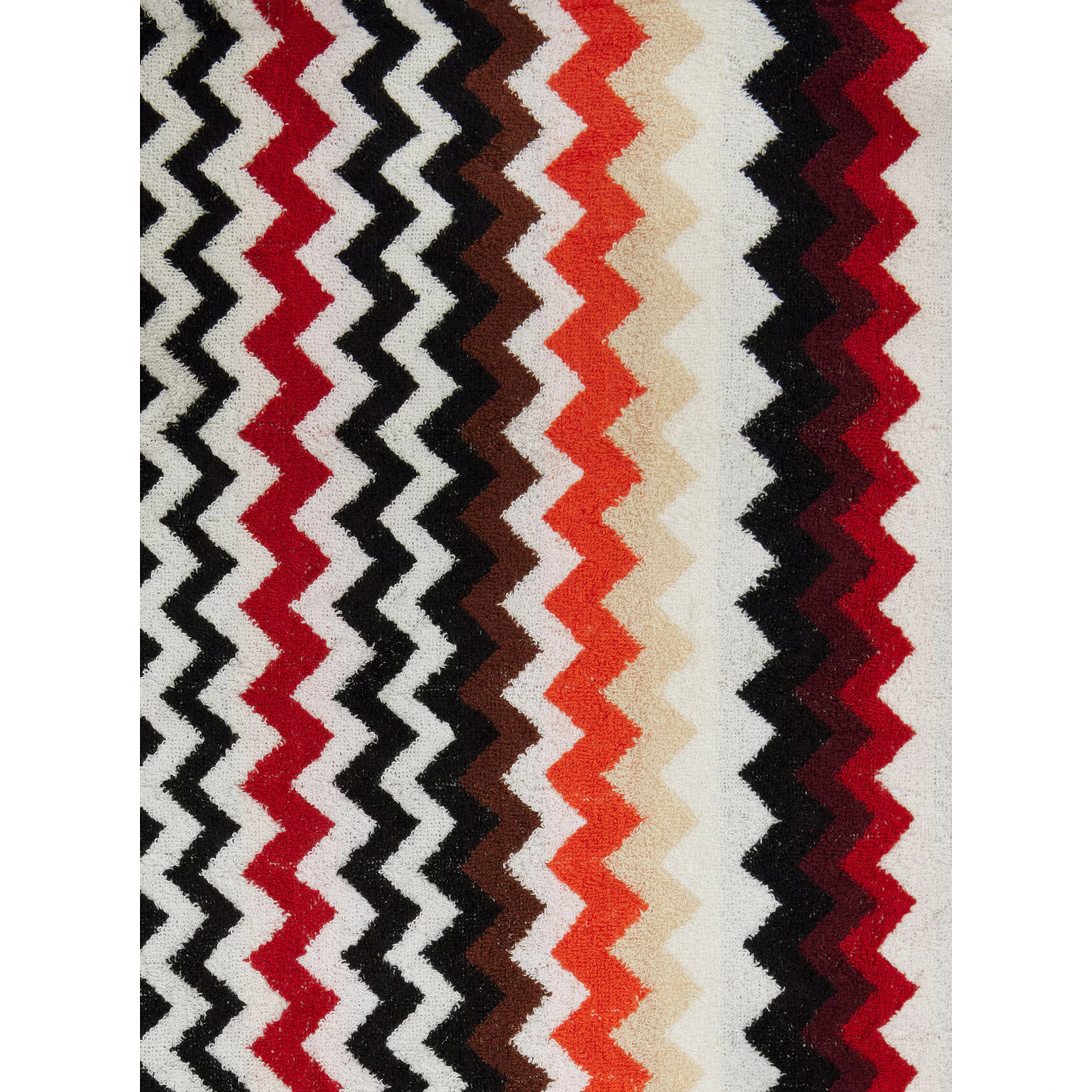 multicolor Hooded bathrobe with all-over Zig-Zag motif in cotton home