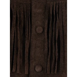 Womens Rodeo suede jacket in brown calf leather