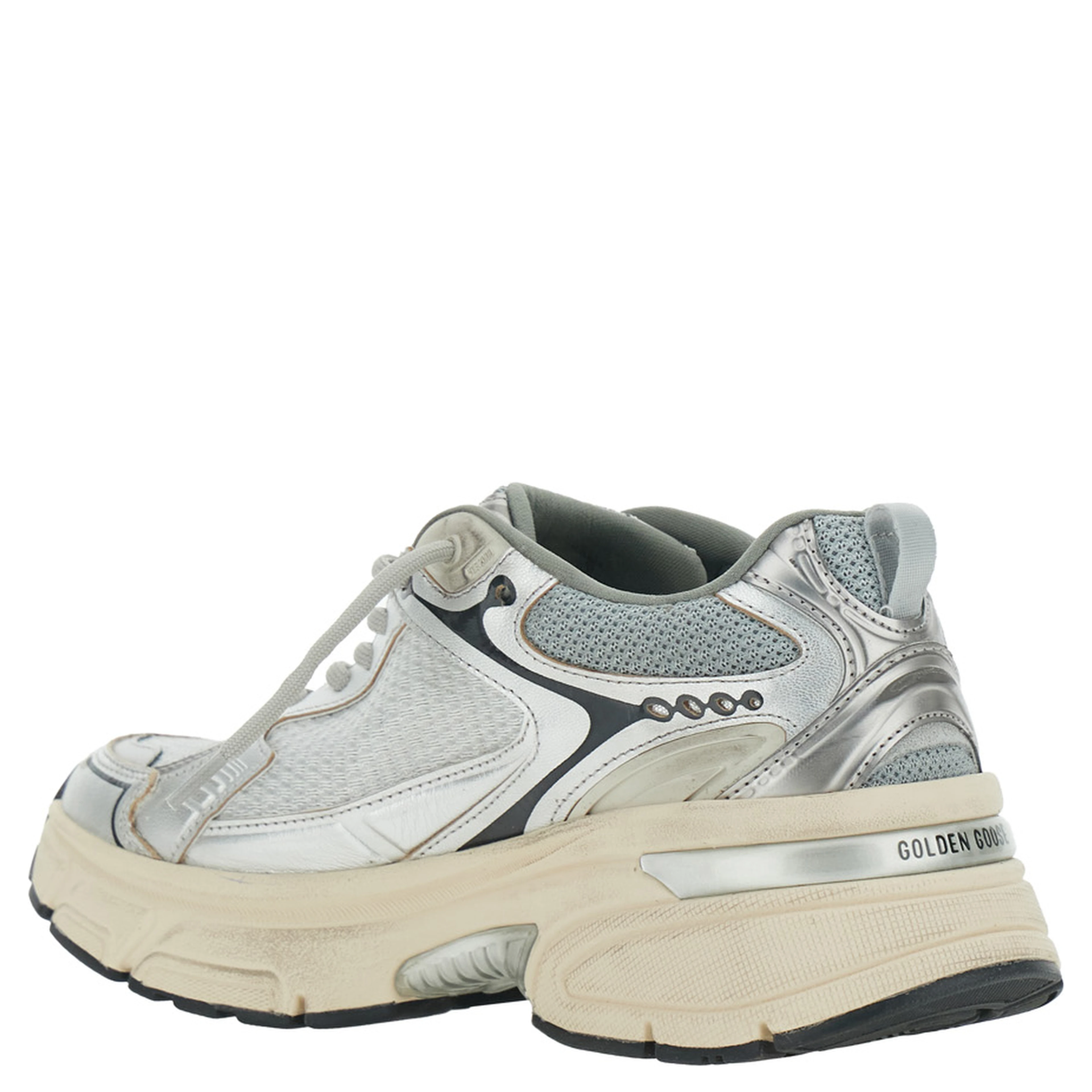 Lightstar Grey Low Top Sneakers with Logo Patch on the Tongue and Star Patch on the Side in Leather and Fabric Woman