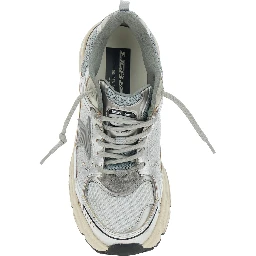 Lightstar Grey Low Top Sneakers with Logo Patch on the Tongue and Star Patch on the Side in Leather and Fabric Woman