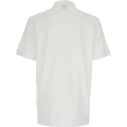 White Polo with Button Closure in Cotton Man