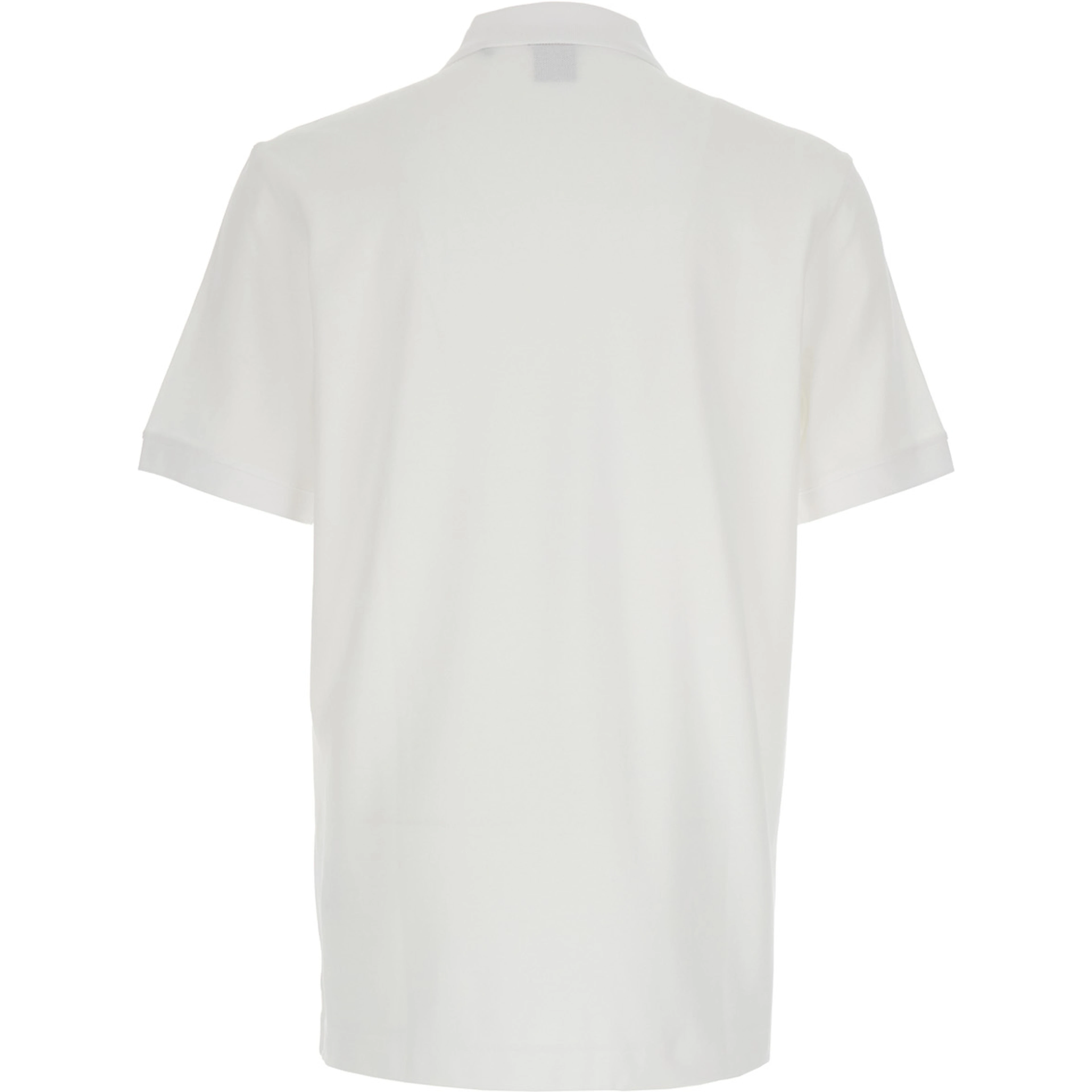 White Polo with Button Closure in Cotton Man