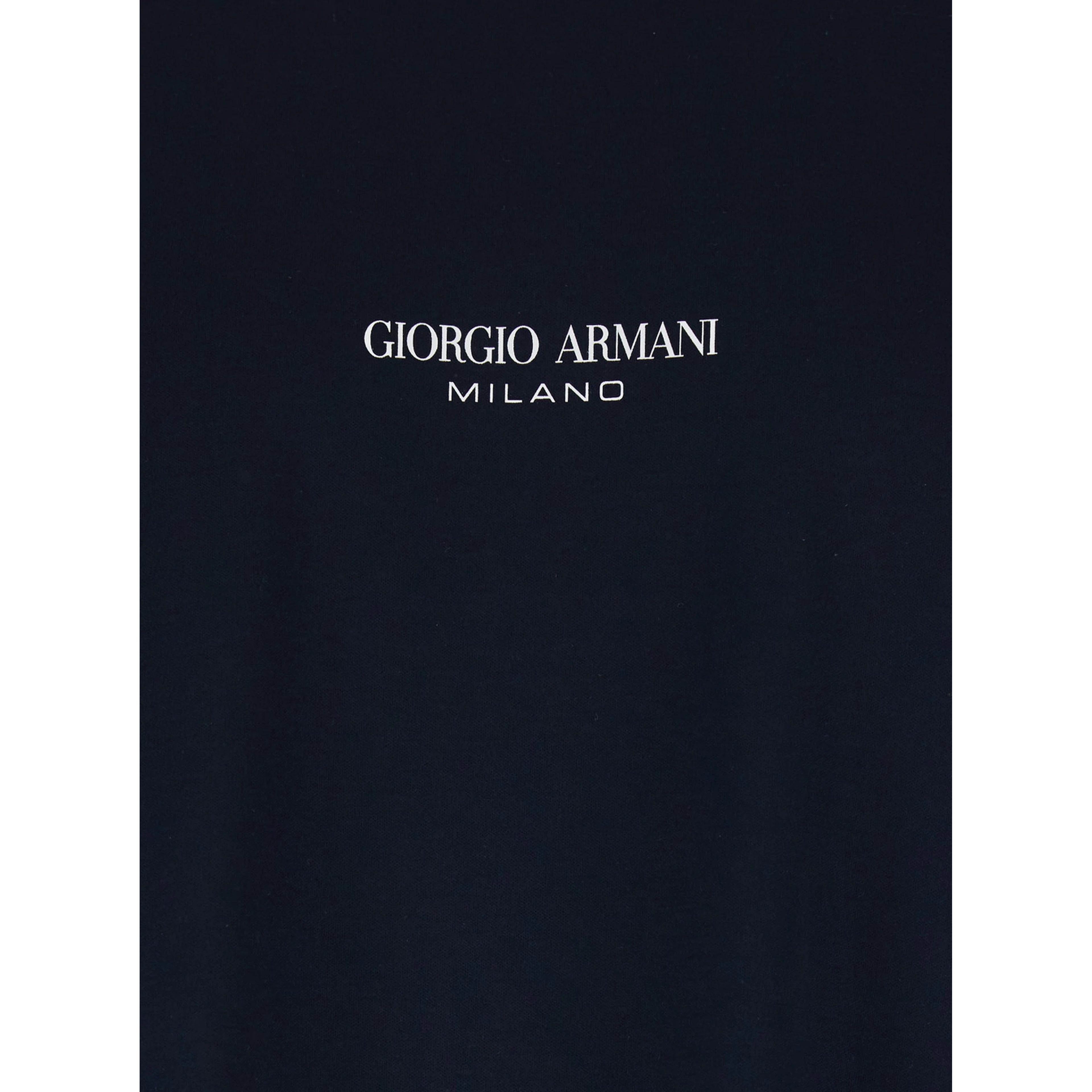 Blue Crew-neck T-shirt with raised collar and logo on the front in cotton man