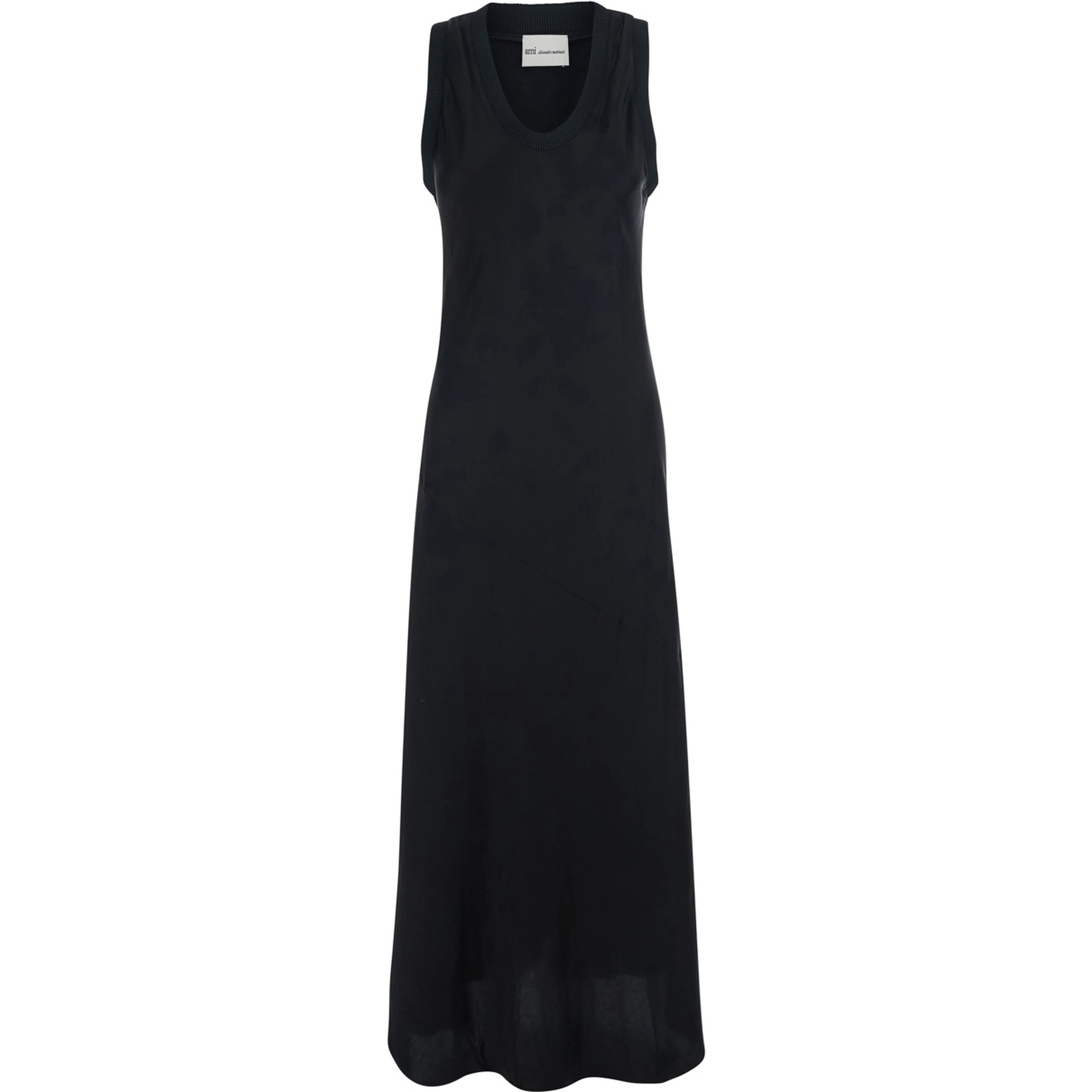 MAXI TANK DRESS WITH RIBBED DETAILS