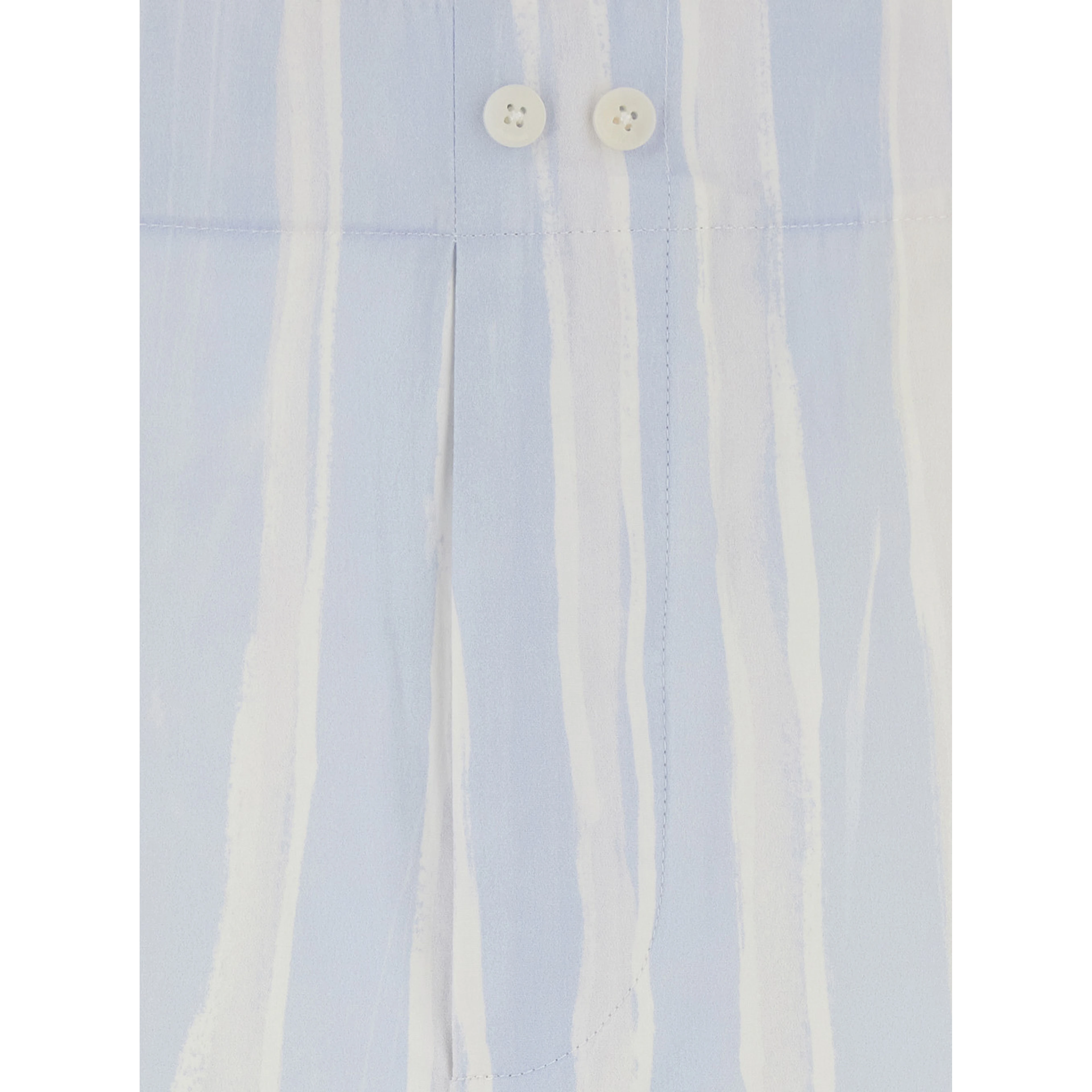Le Short Calecon Light Blue Shorts with Elasticated Waist at the Back and All-Over Striped Motif in Cotton for Men