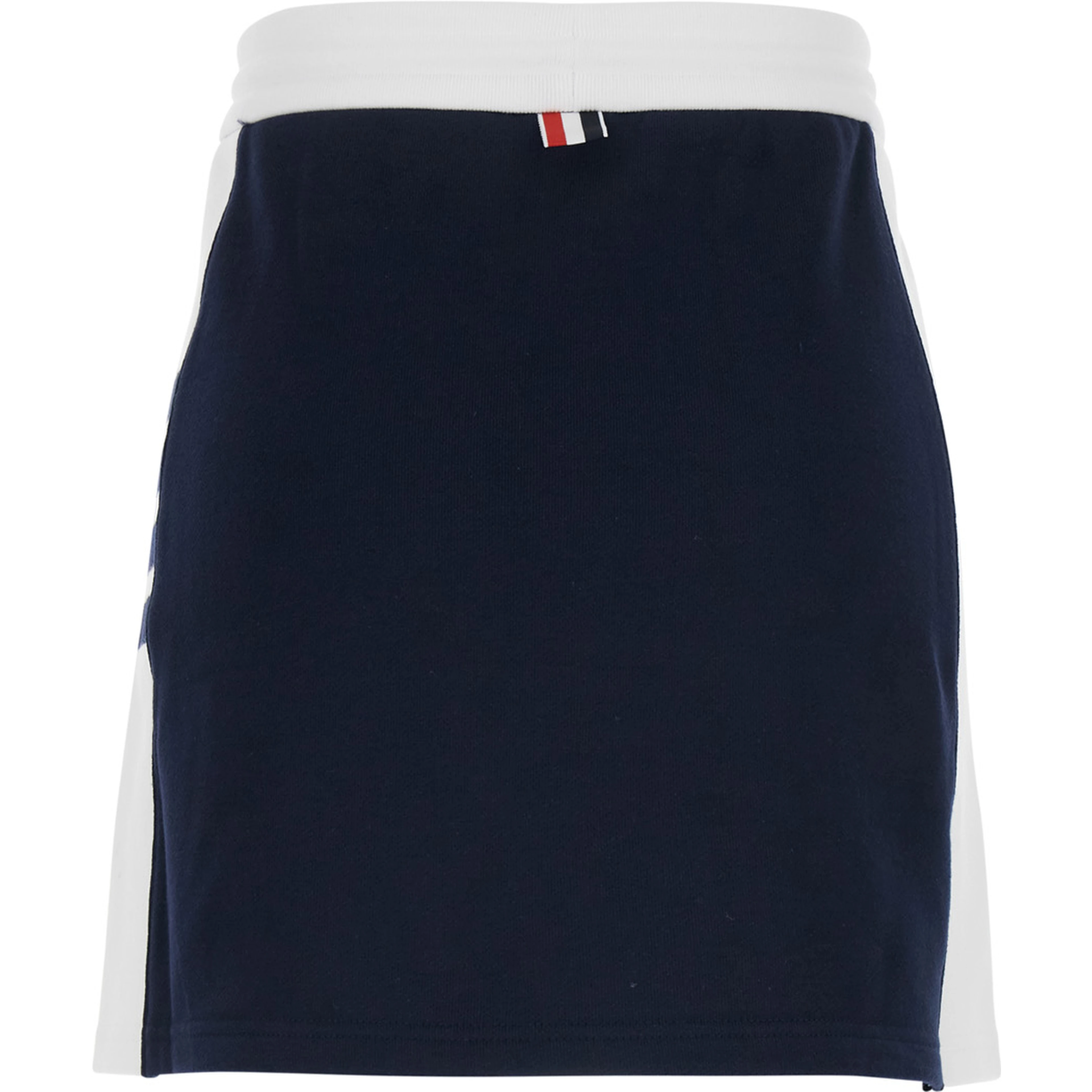 blue Skirt with elasticated waist and 4Bar logo in cotton for women