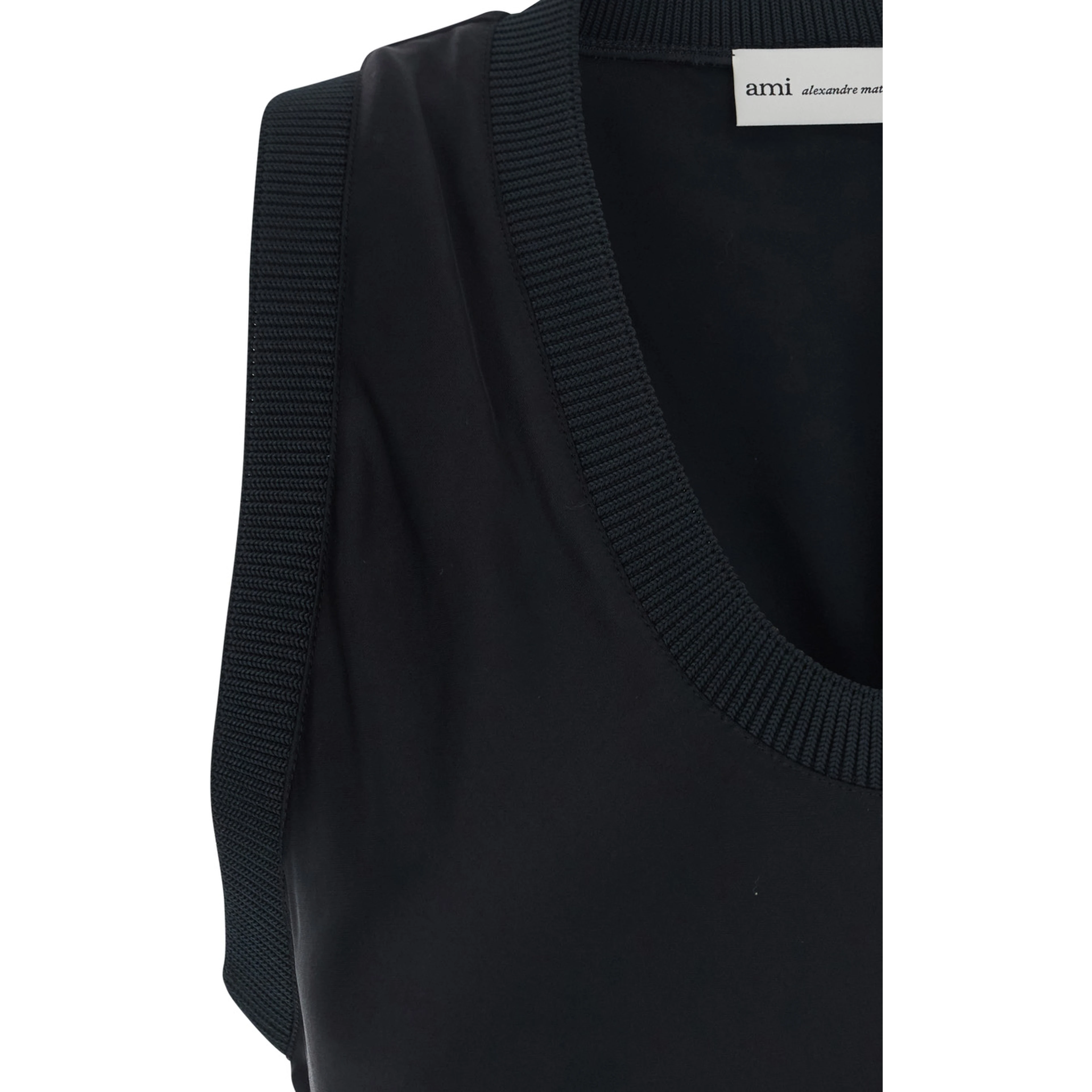 MAXI TANK DRESS WITH RIBBED DETAILS