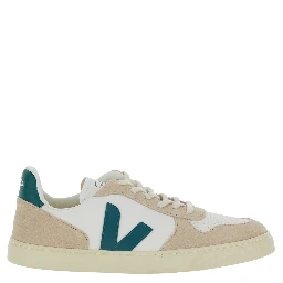 Sneakers SMALL V-10 White with leather detail for Women