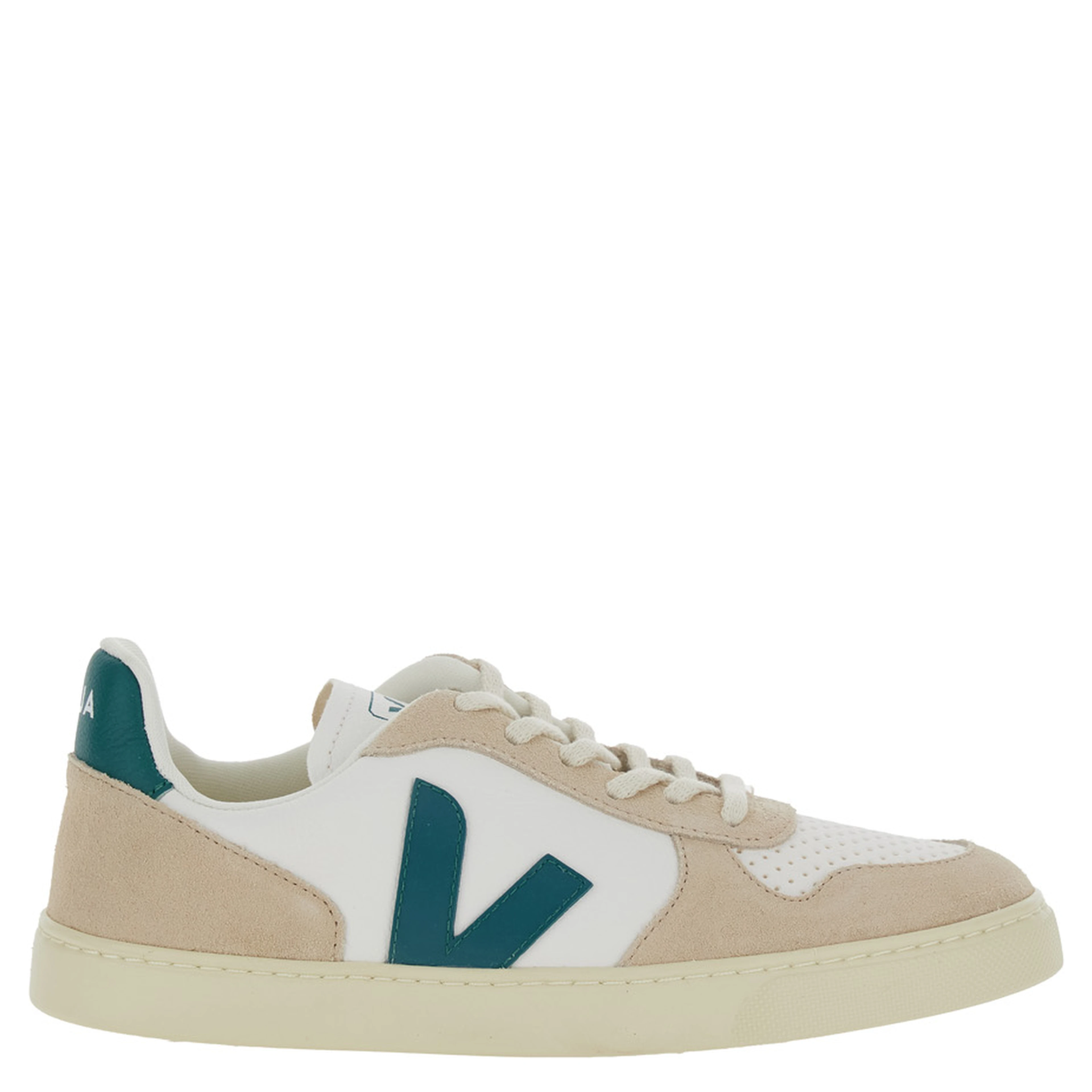 Sneakers SMALL V-10 White with leather detail for Women