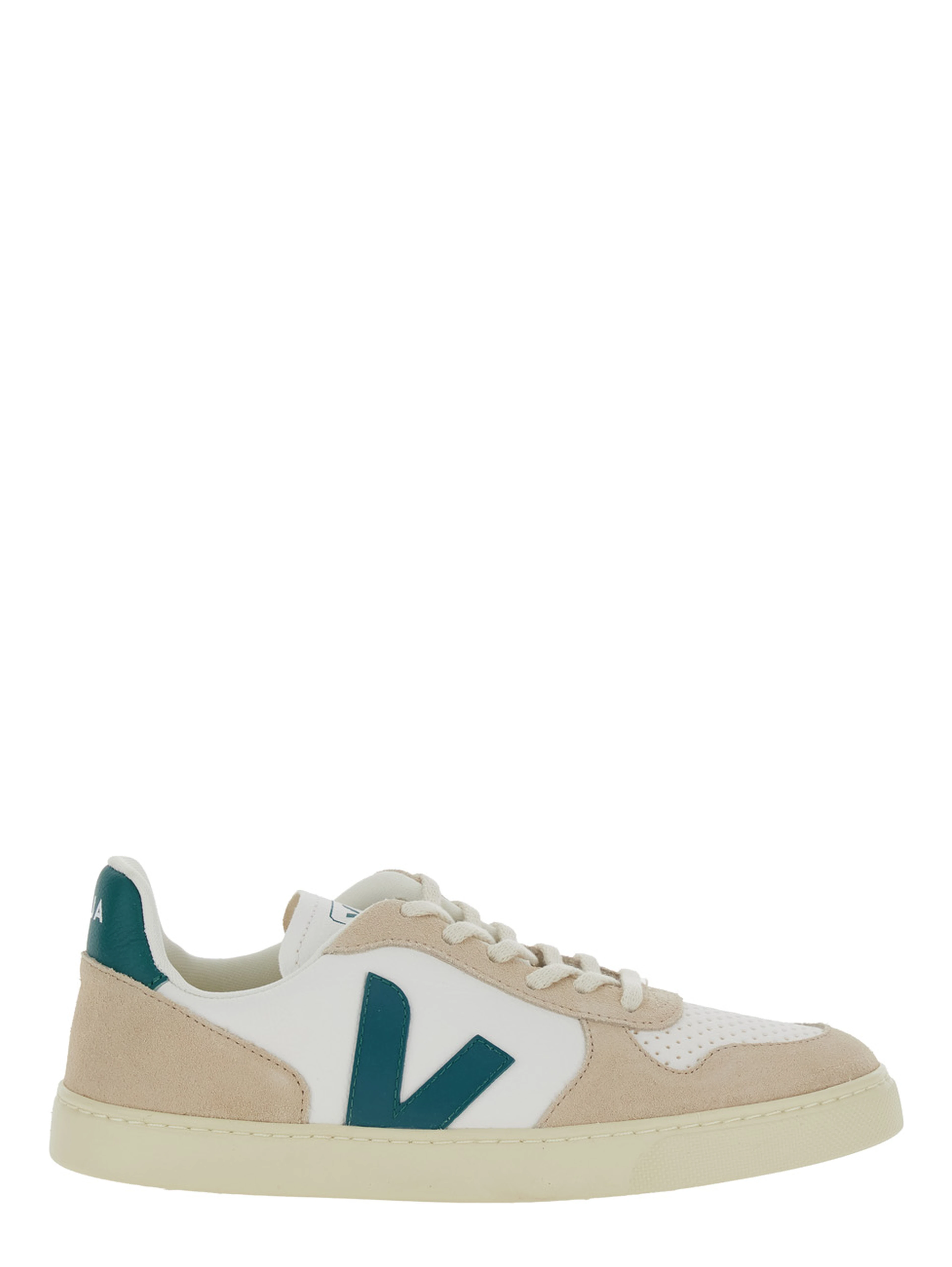 Sneakers SMALL V-10 White with leather detail for Women