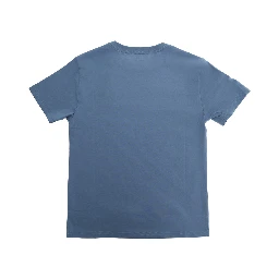 Blue T-Shirt with Logo Print on the Front for Men