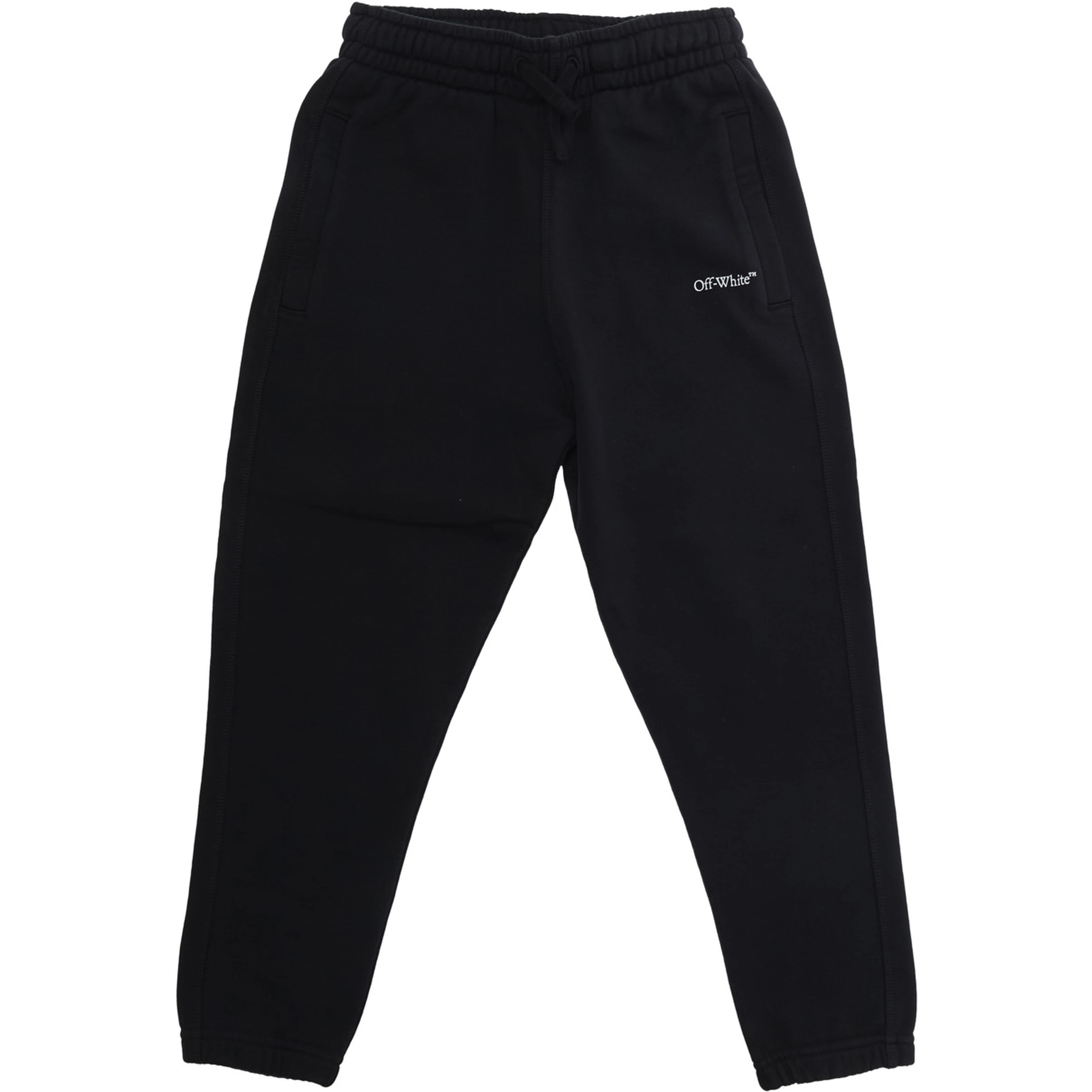 black Pants with pockets and logo on the front in cotton boy