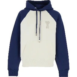 BOXY FIT HOODIE WITH AMI DE COEUR KNITTED PATCH