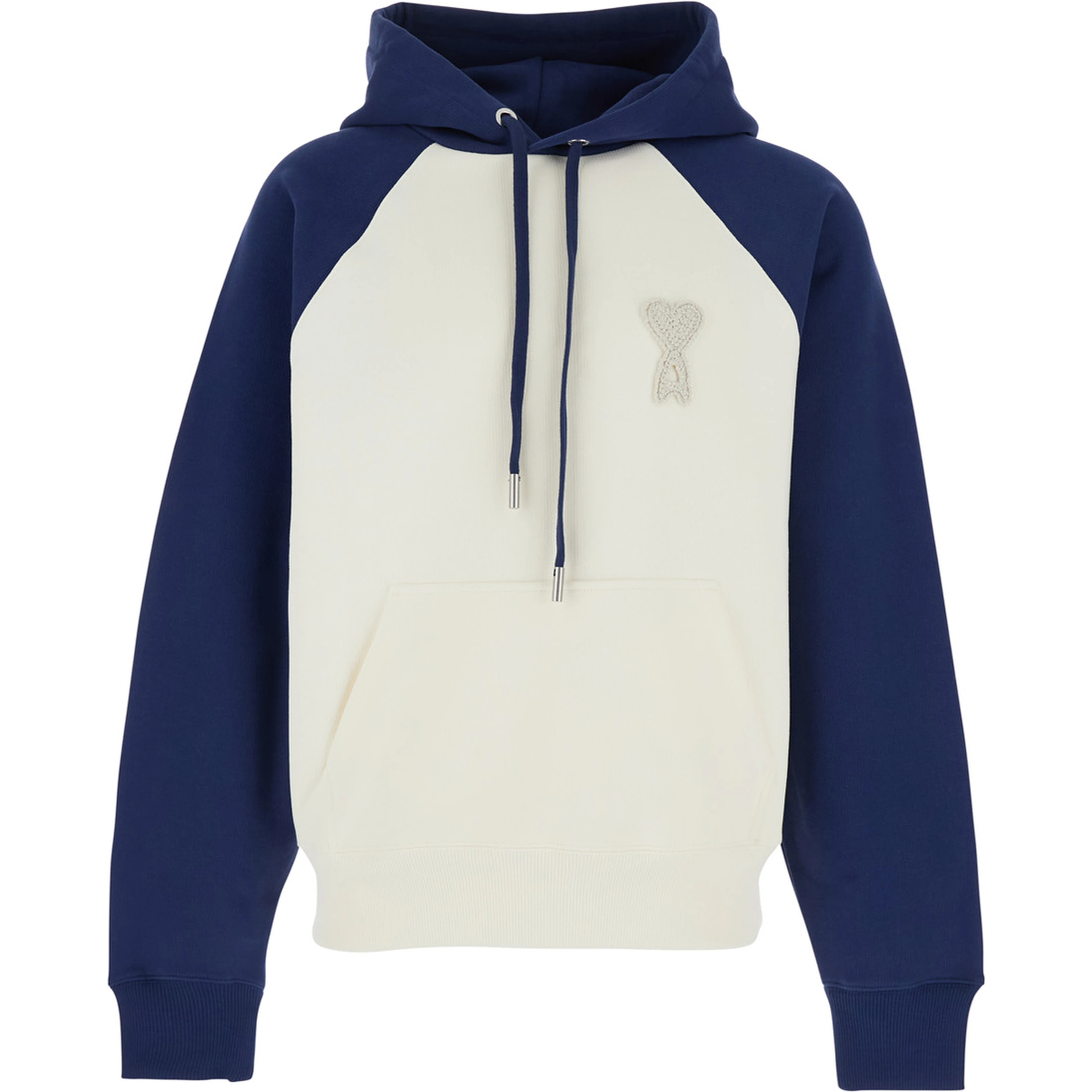 BOXY FIT HOODIE WITH AMI DE COEUR KNITTED PATCH