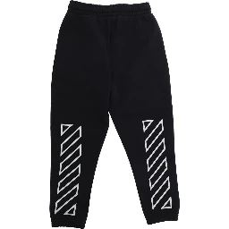 black Pants with pockets and logo on the front in cotton boy