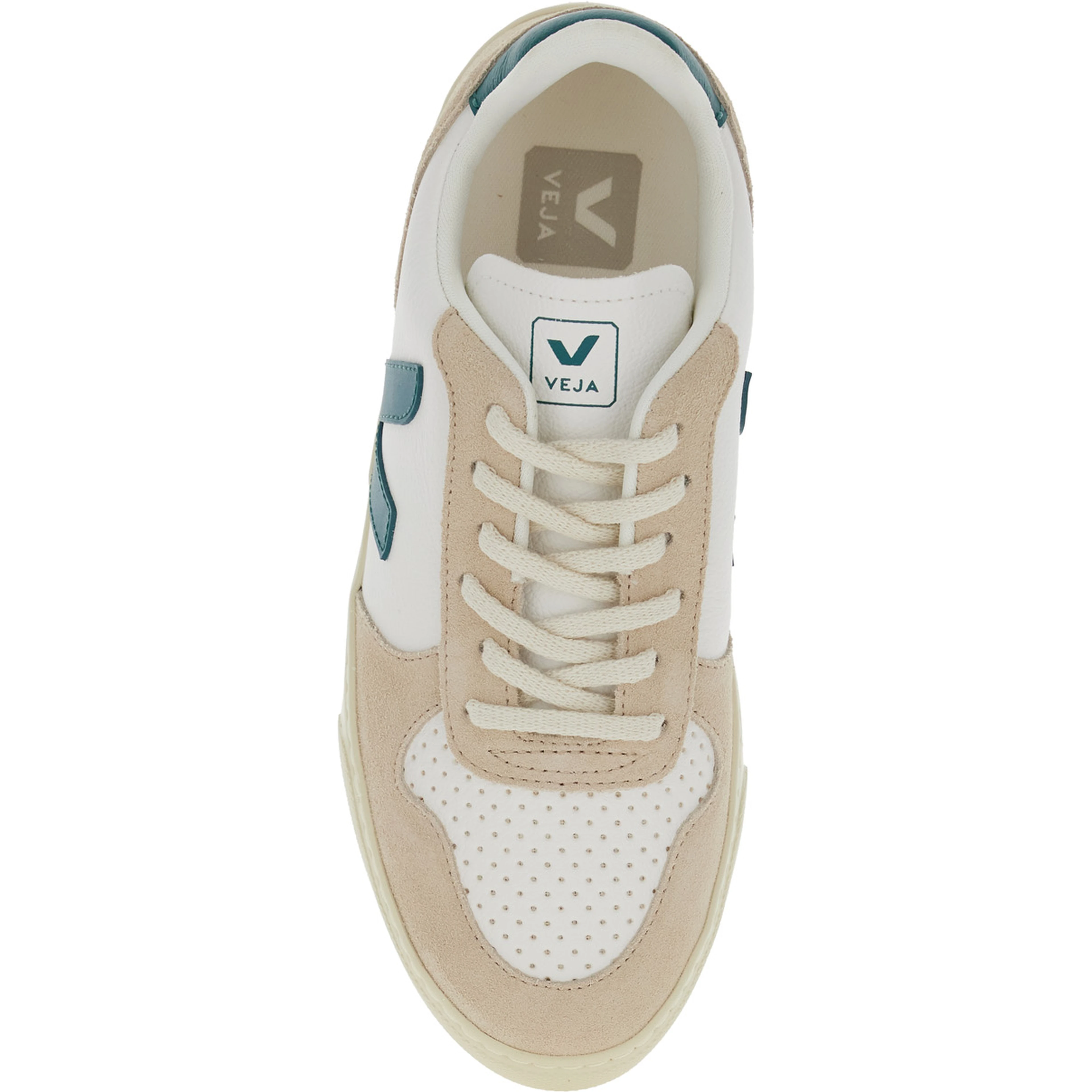 Sneakers SMALL V-10 White with leather detail for Women