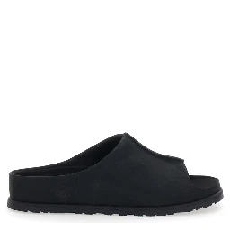 black Otzo Sandals with slip-on design in Suede men