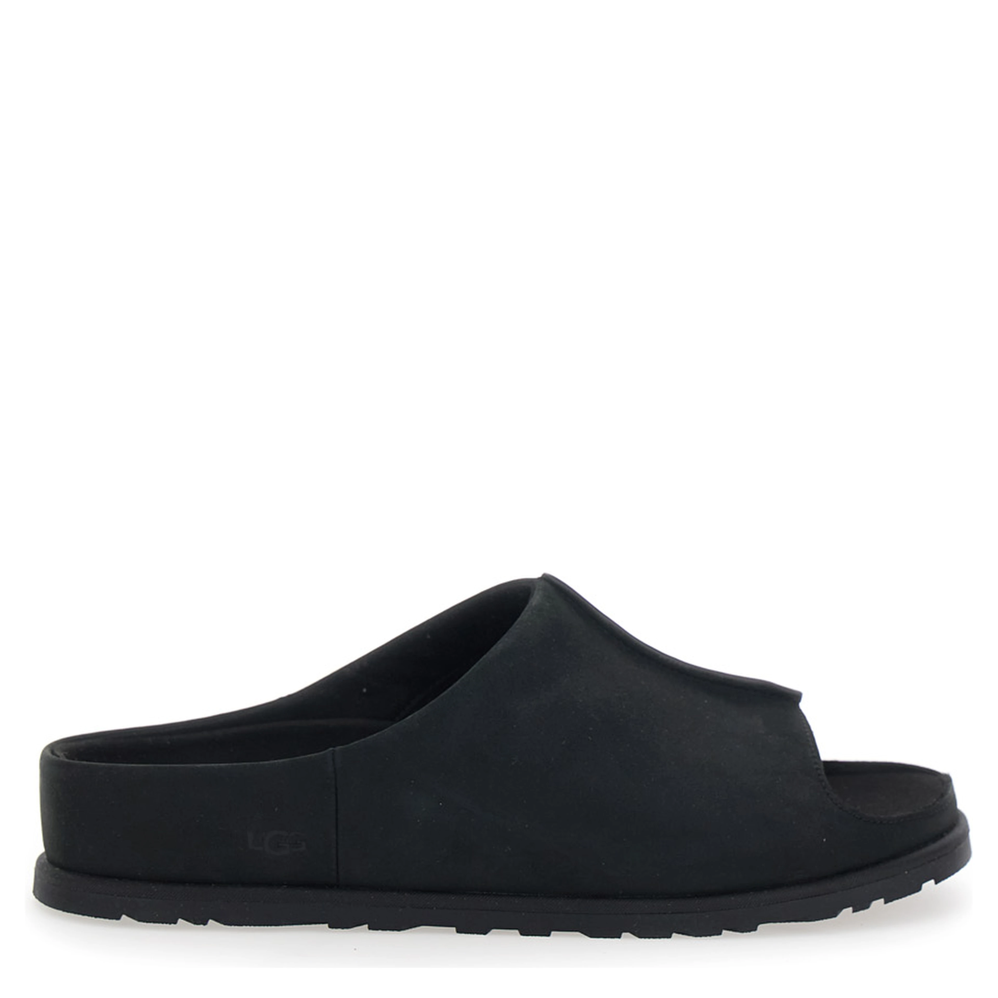 black Otzo Sandals with slip-on design in Suede men