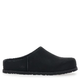 M OTZO CLOG - Black Mule with Leather Upper - Leather - Men