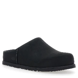 M OTZO CLOG - Black Mule with Leather Upper - Leather - Men