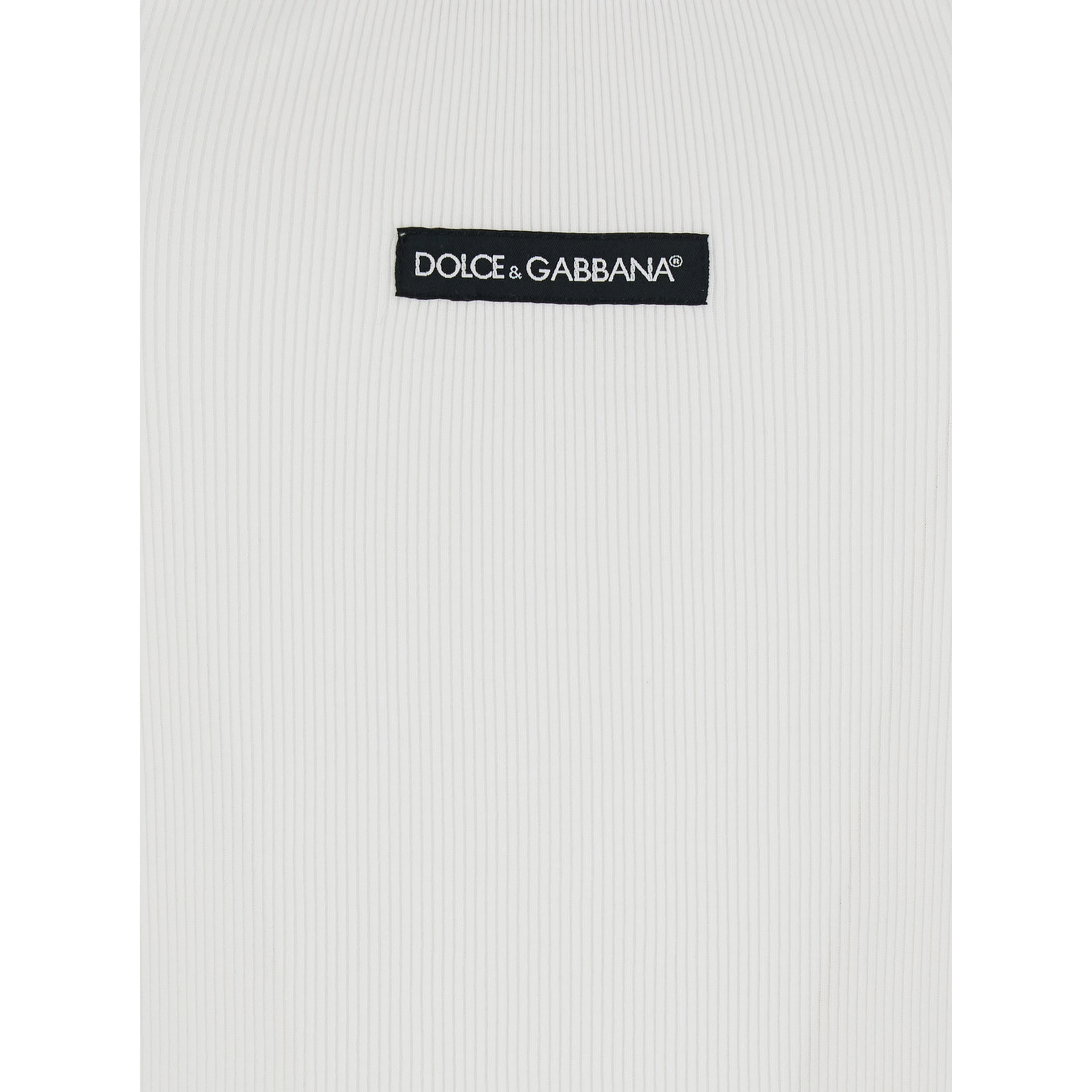 White Sleeveless Tank Top with Round Neck and Logo Patch on the Front in Cotton for Man