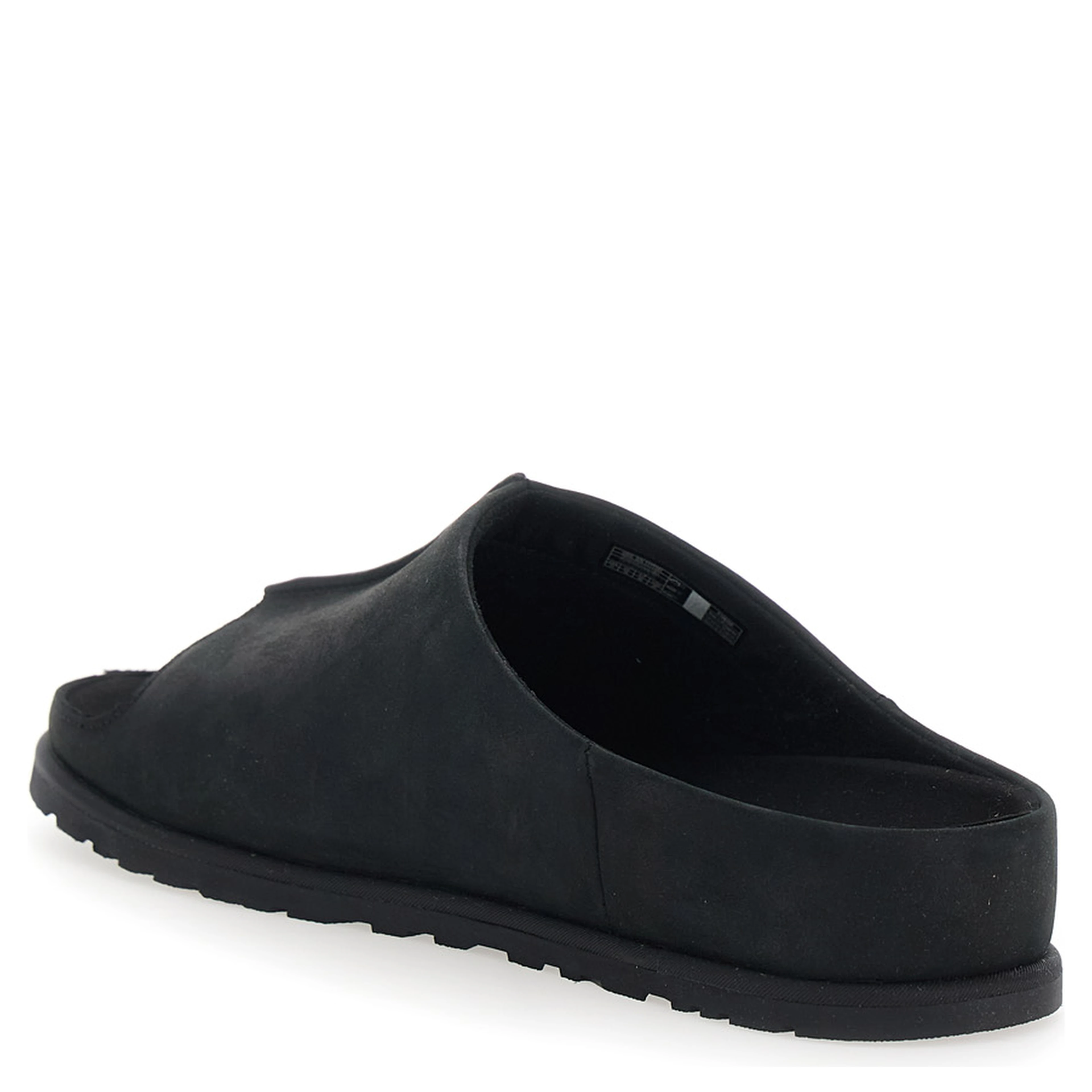 black Otzo Sandals with slip-on design in Suede men