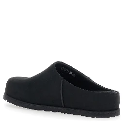 M OTZO CLOG - Black Mule with Leather Upper - Leather - Men