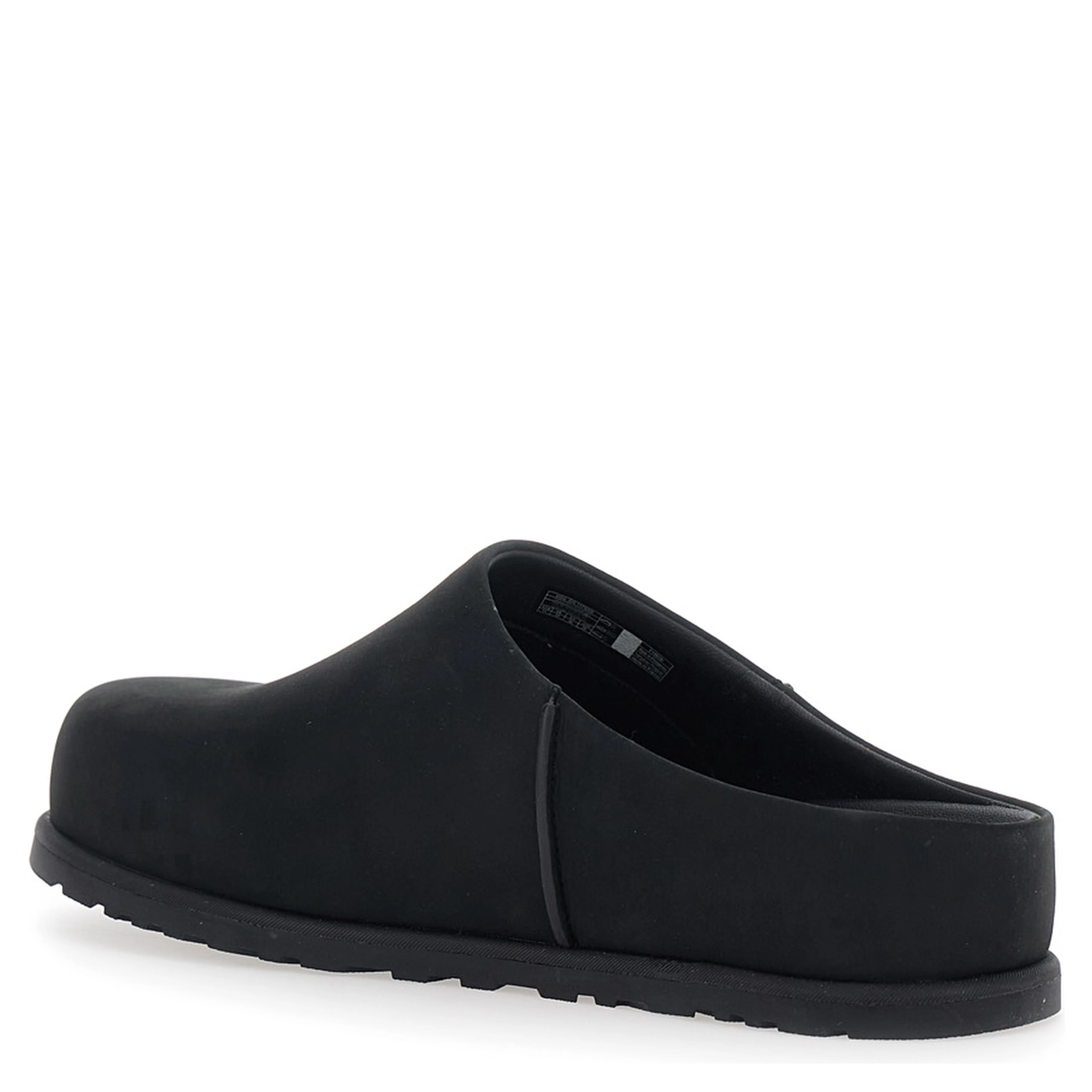 M OTZO CLOG - Black Mule with Leather Upper - Leather - Men