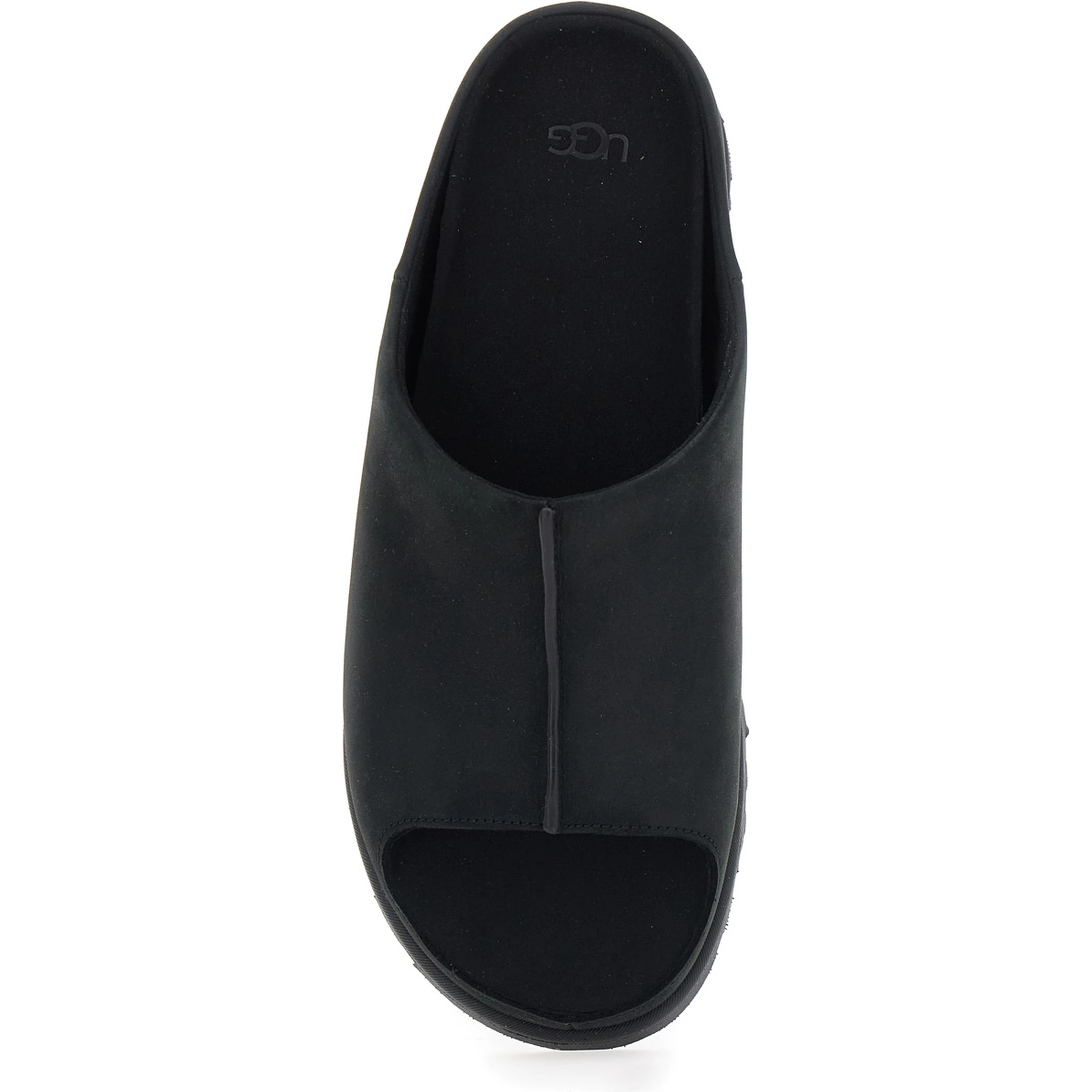 black Otzo Sandals with slip-on design in Suede men