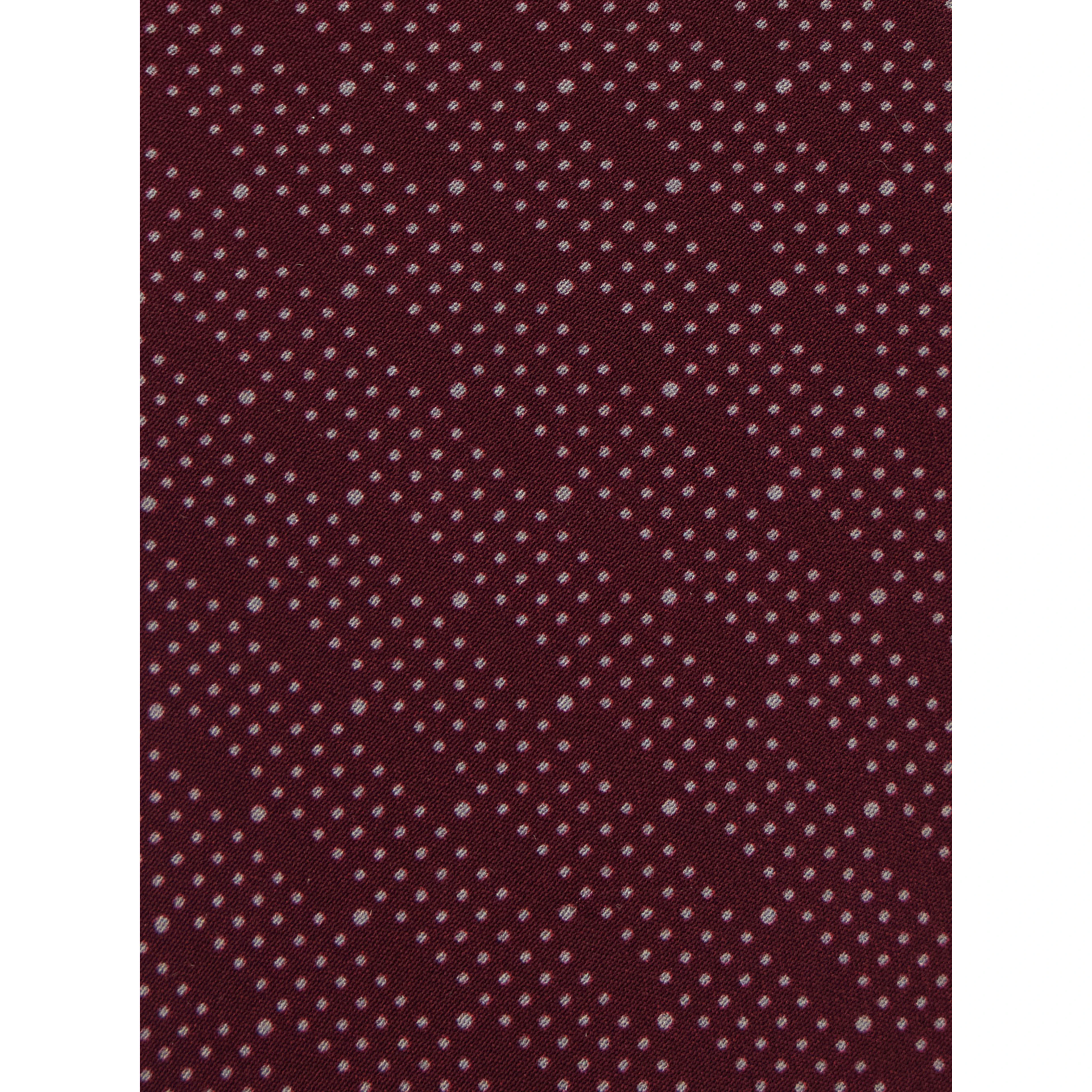 Bordeaux Tie with All-Over Polka Dot Motif in Silk for Men