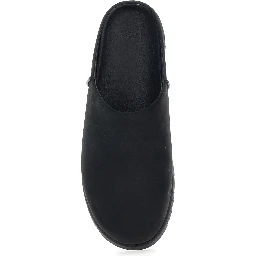 M OTZO CLOG - Black Mule with Leather Upper - Leather - Men