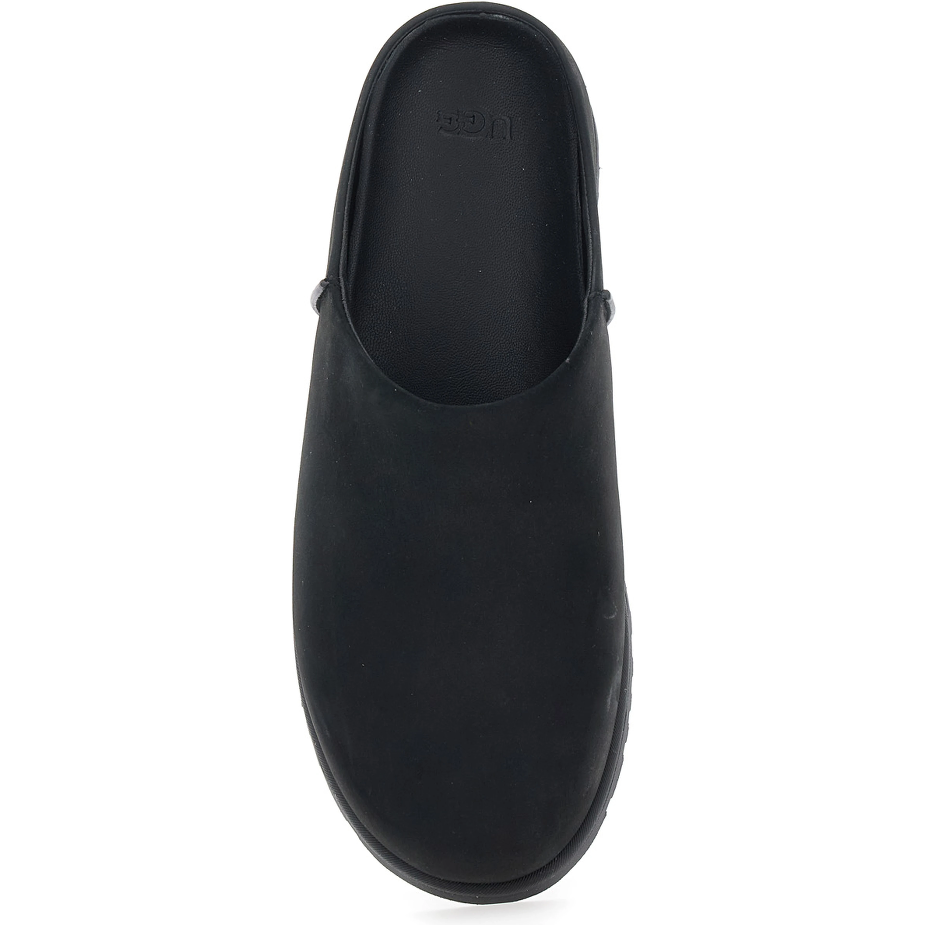 M OTZO CLOG - Black Mule with Leather Upper - Leather - Men