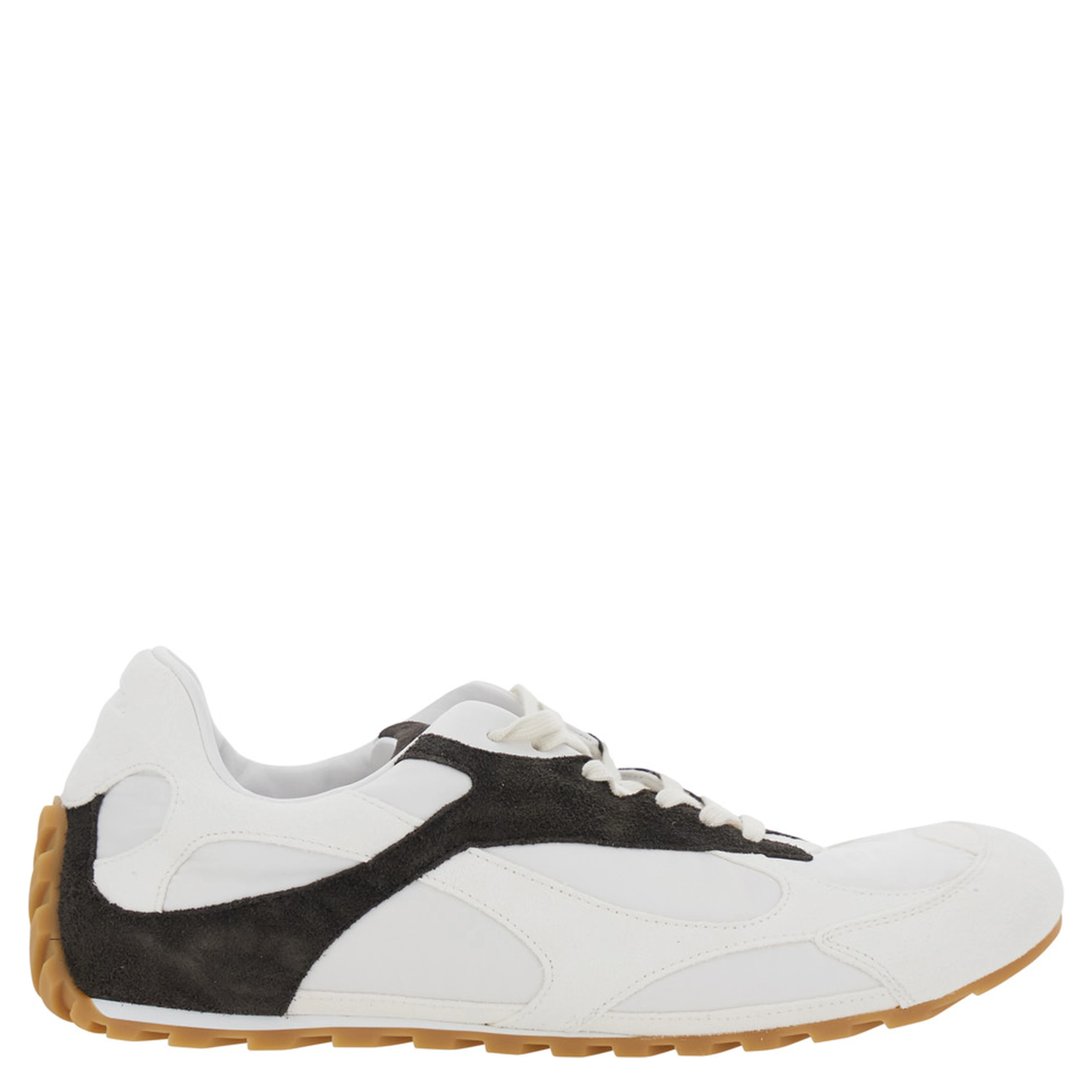 White Sneakers ORBIT FLASH with Contrast Details and Leather Upper for Men