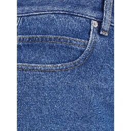 Blue Jeans with logo patch on the back and flared leg in denim for women