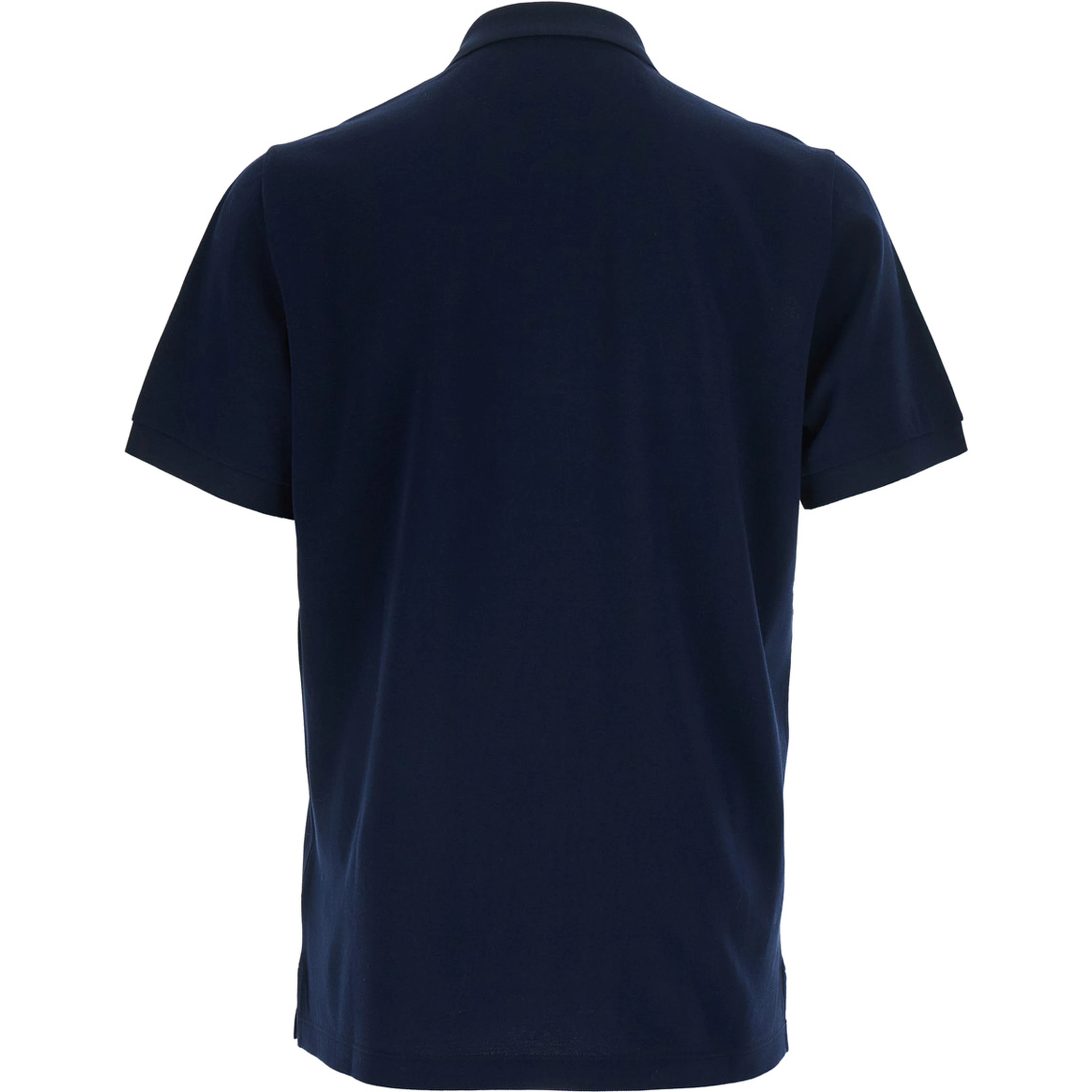 Blue Polo with Classic Collar and Logo on the Front in Cotton Men