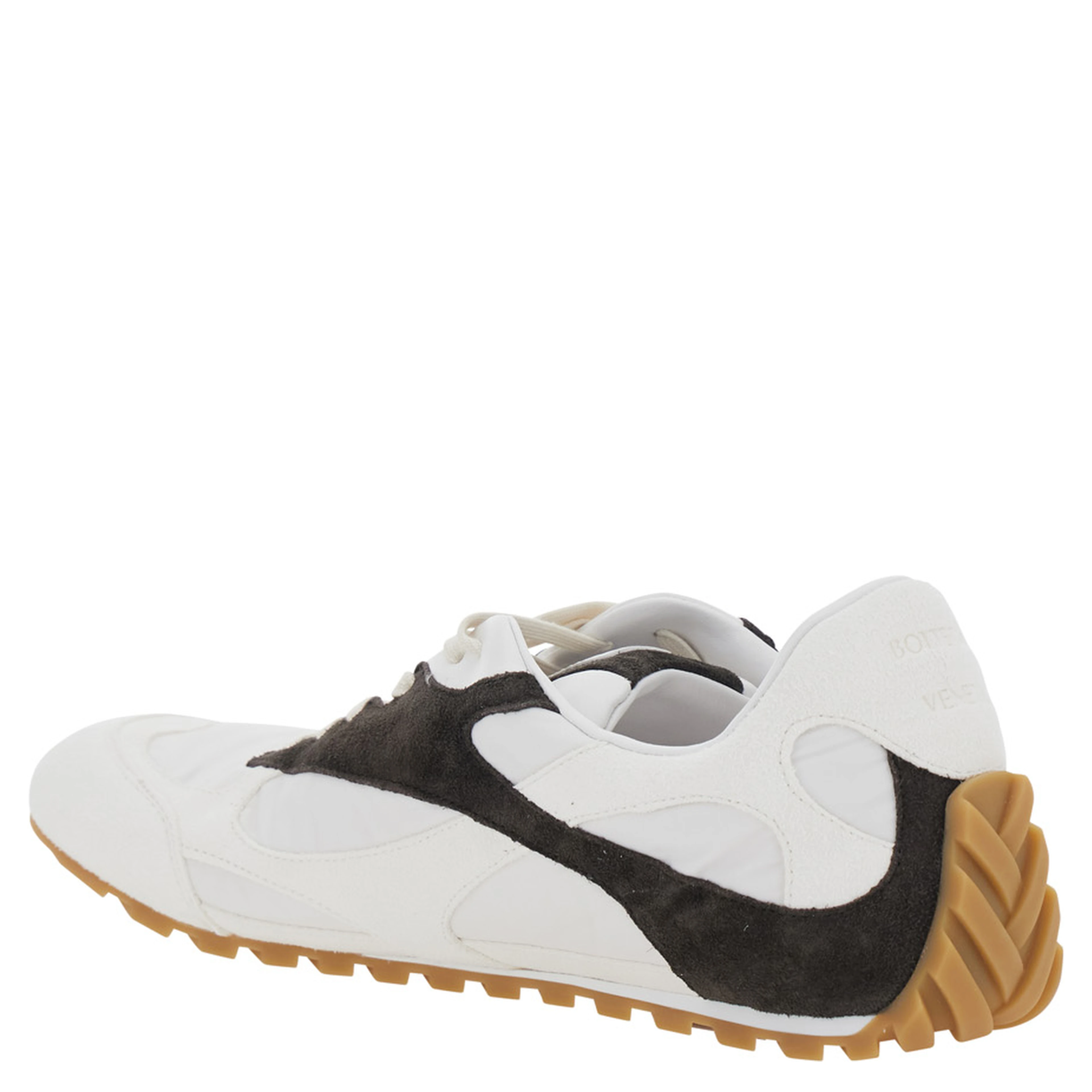 White Sneakers ORBIT FLASH with Contrast Details and Leather Upper for Men