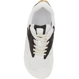 White Sneakers ORBIT FLASH with Contrast Details and Leather Upper for Men