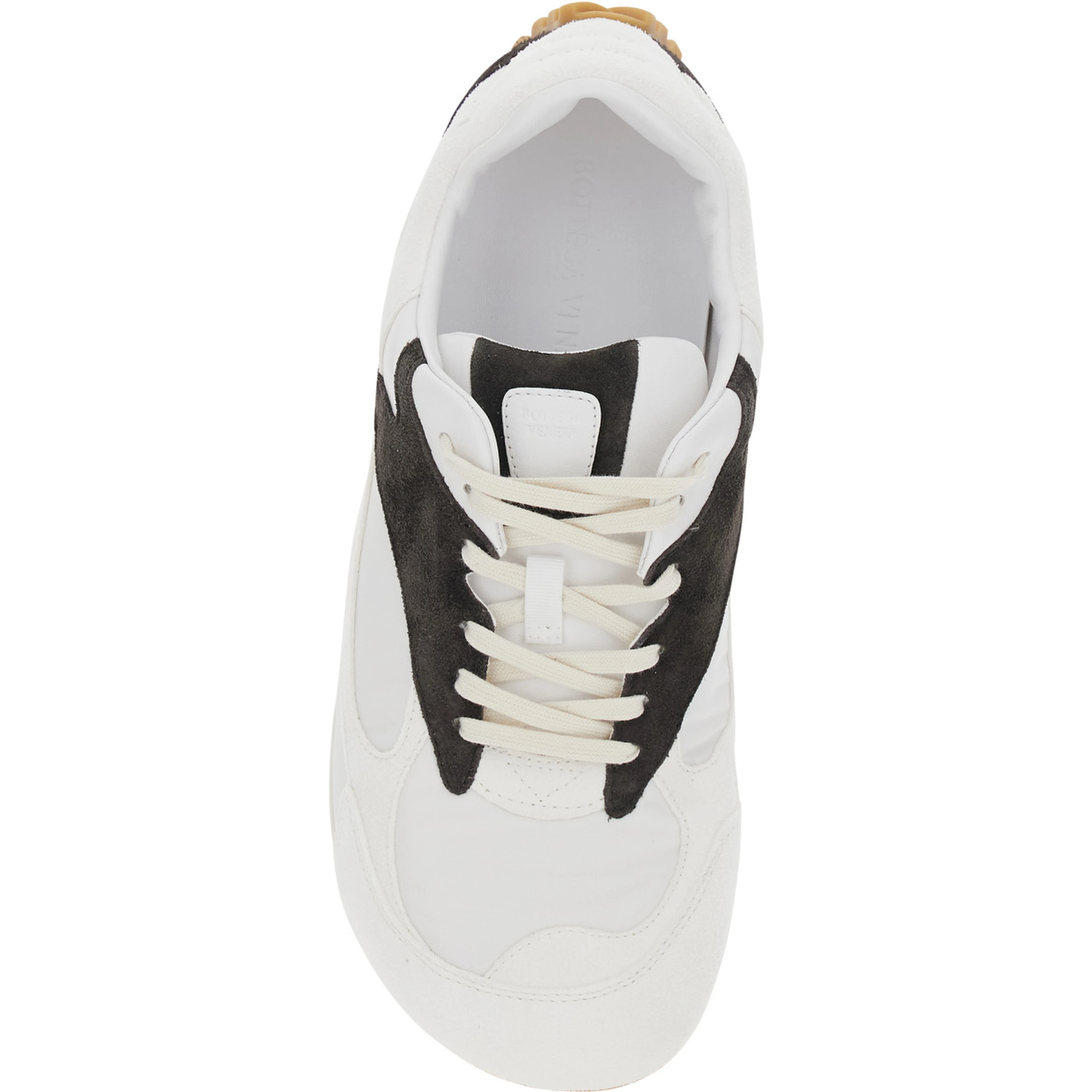 White Sneakers ORBIT FLASH with Contrast Details and Leather Upper for Men