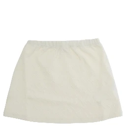 white elasticated waist skirt in Cotton and fabric for Girl