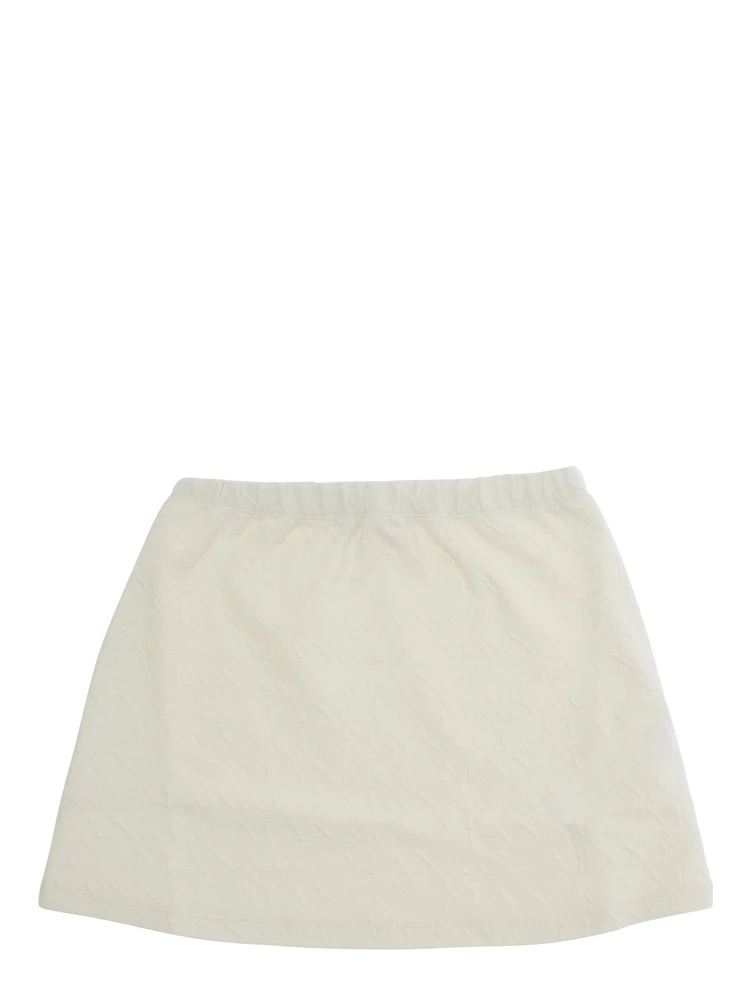 white elasticated waist skirt in Cotton and fabric for Girl